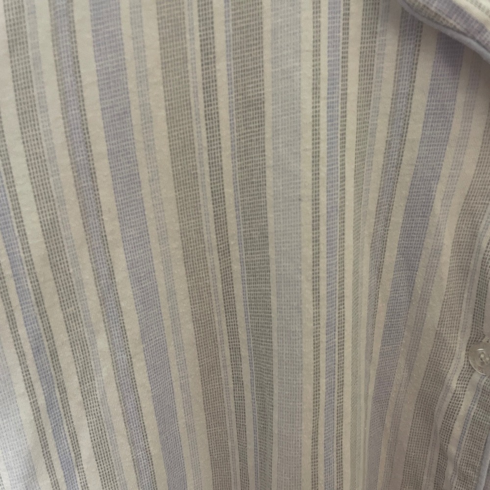 Laura Ashley Pajama Set Women's Size L Striped Button Top Pants Lounge Sleepwear - Picture 3 of 9